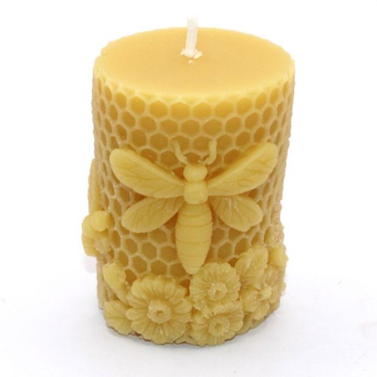Small Comb Hex Pillar Candle